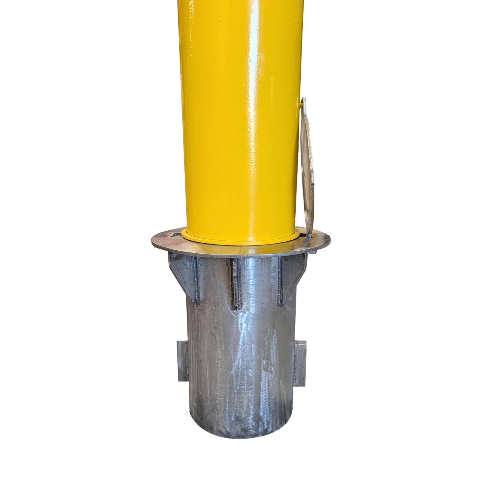 Metal Sleeve with 6" x 36" Removable Yellow Steel Bollard
