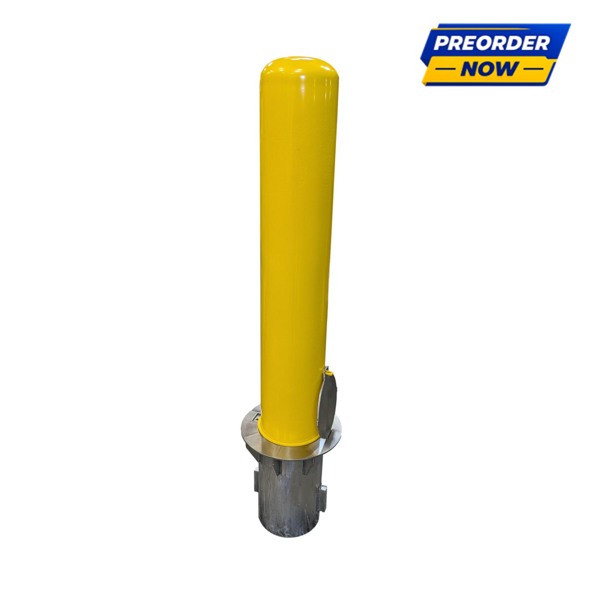 6" x 36" Removable Yellow Steel Bollard