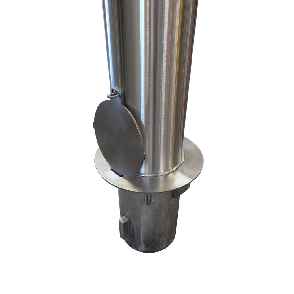 Metal Sleeve with 6" x 36" Removable Stainless Steel Bollard