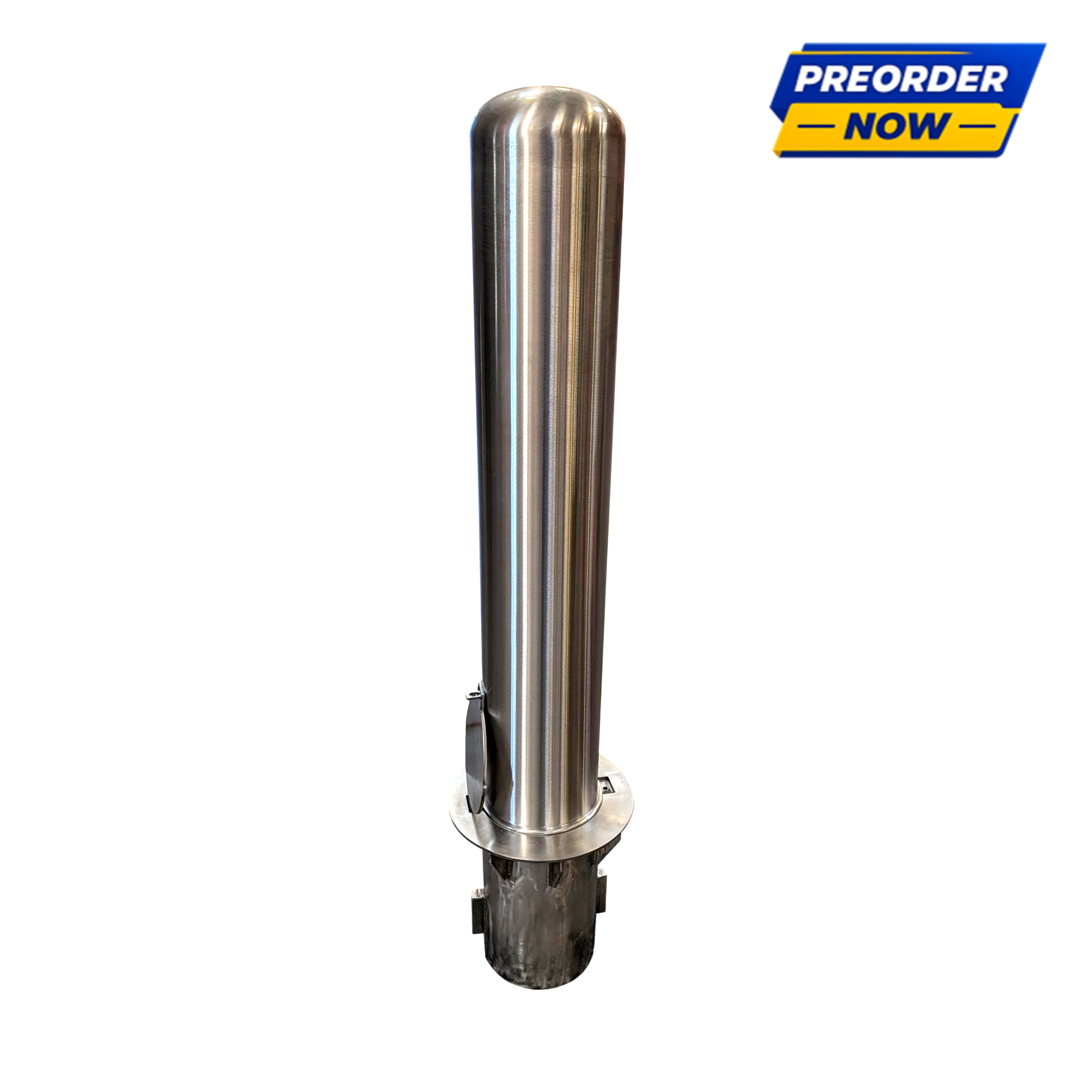 Removable Stainless Steel Bollard 6" x 36" with Sleeve - Security Post - S4 Bollards