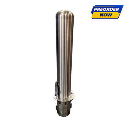 Removable Stainless Steel Bollard 6" x 36" with Sleeve - Security Post - S4 Bollards