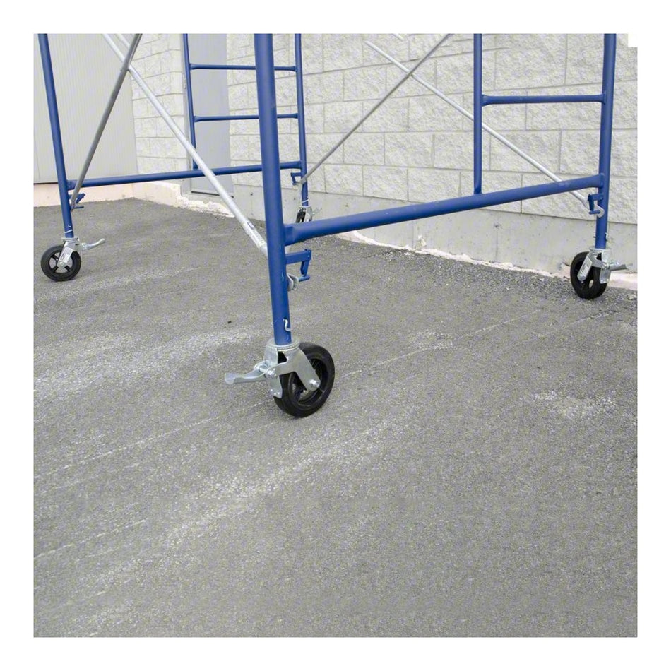 8in Scaffolding Swivel Caster, Rubber/Cast Iron - 551 lbs alternate view