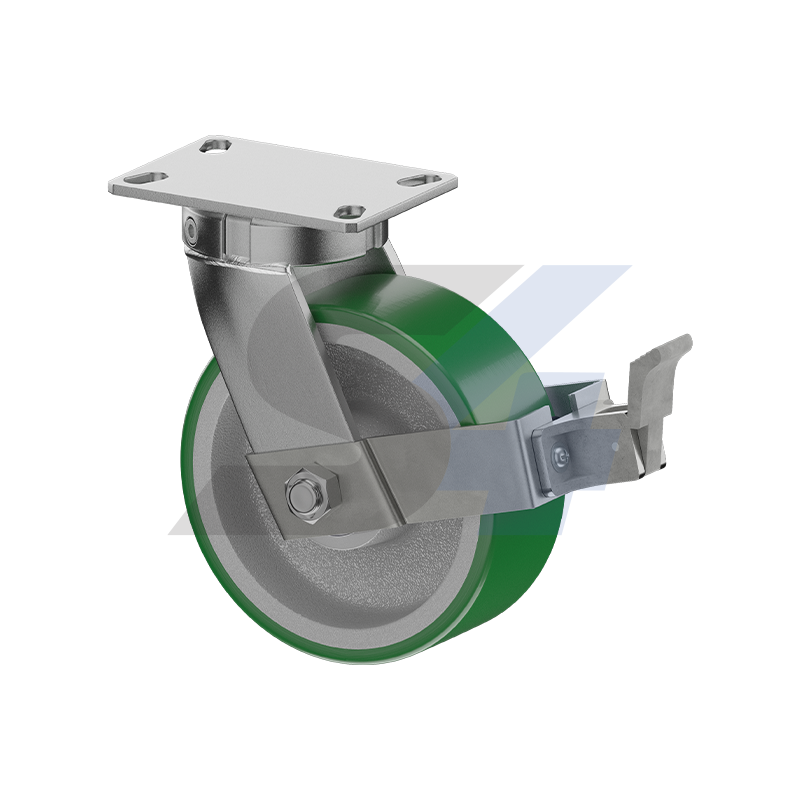 8 x 3" Zinc, Kingpinless Swivel Caster with Face Contact - C000.4BA