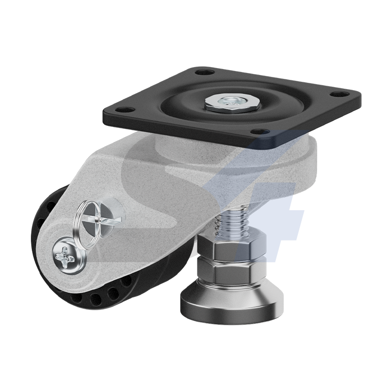75 x 55 mm Aluminum, Leveling Caster with Foot - C015.53C