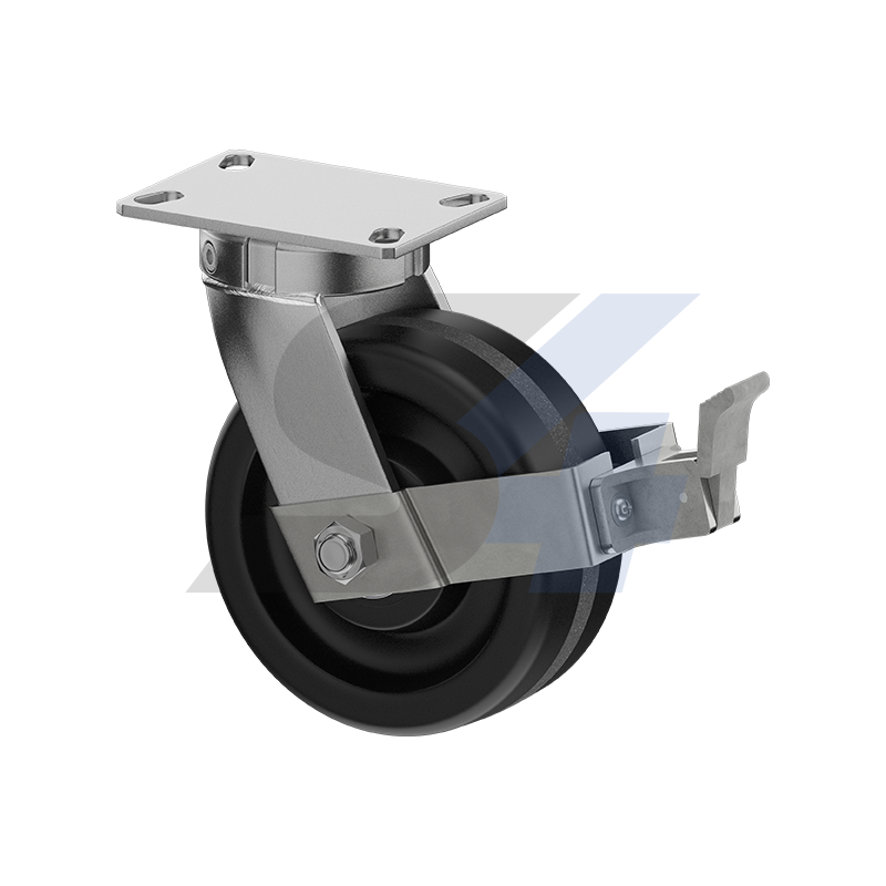 8 x 3" Zinc, Kingpinless Swivel Caster with Face Contact - C015.567