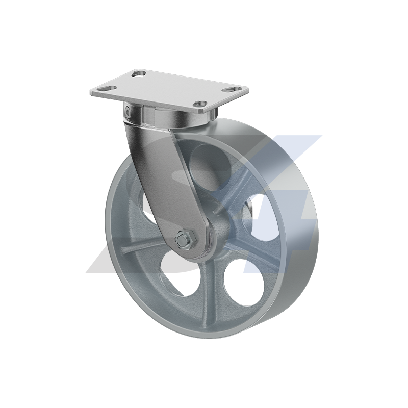 10 x 3" Zinc, Kingpinless Swivel Caster Top Plate - C015.95B
