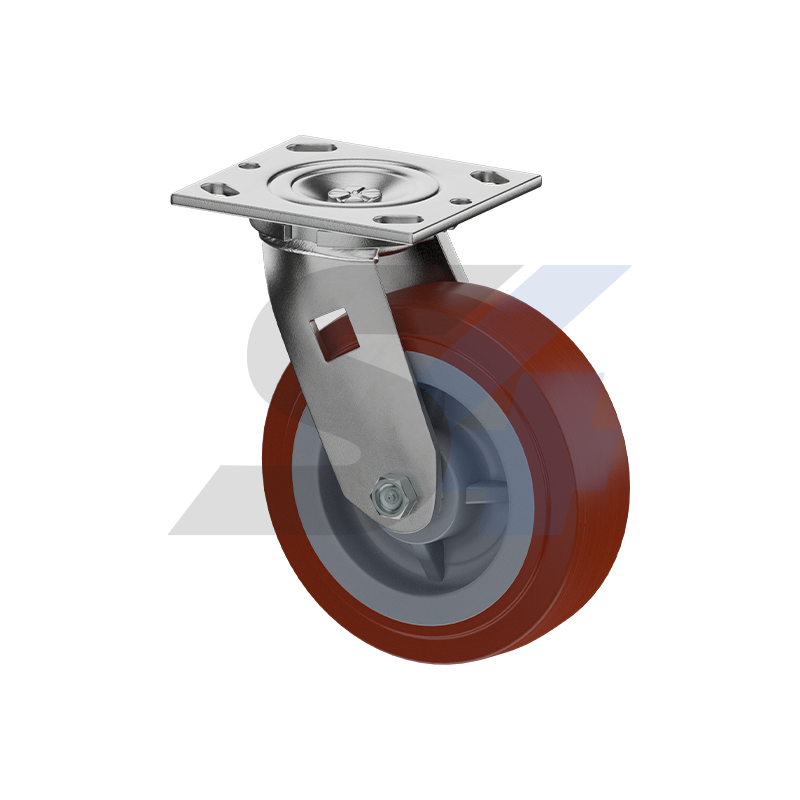 6 x 2" Zinc, Swivel Caster Top Plate Mount - C016.72B