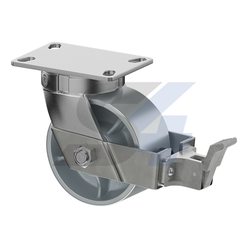 6 x 3" Zinc, Kingpinless Swivel Caster with Face Contact - C092.443