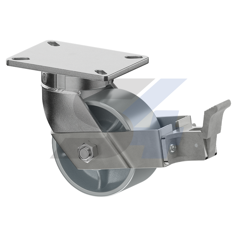 6 x 3" Zinc, Kingpinless Swivel Caster with Face Contact - C092.467