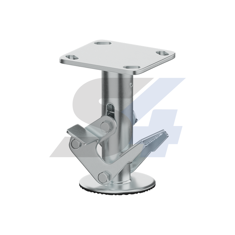 Zinc, Pedal Style Floor Lock Top Plate Mount - F001.012