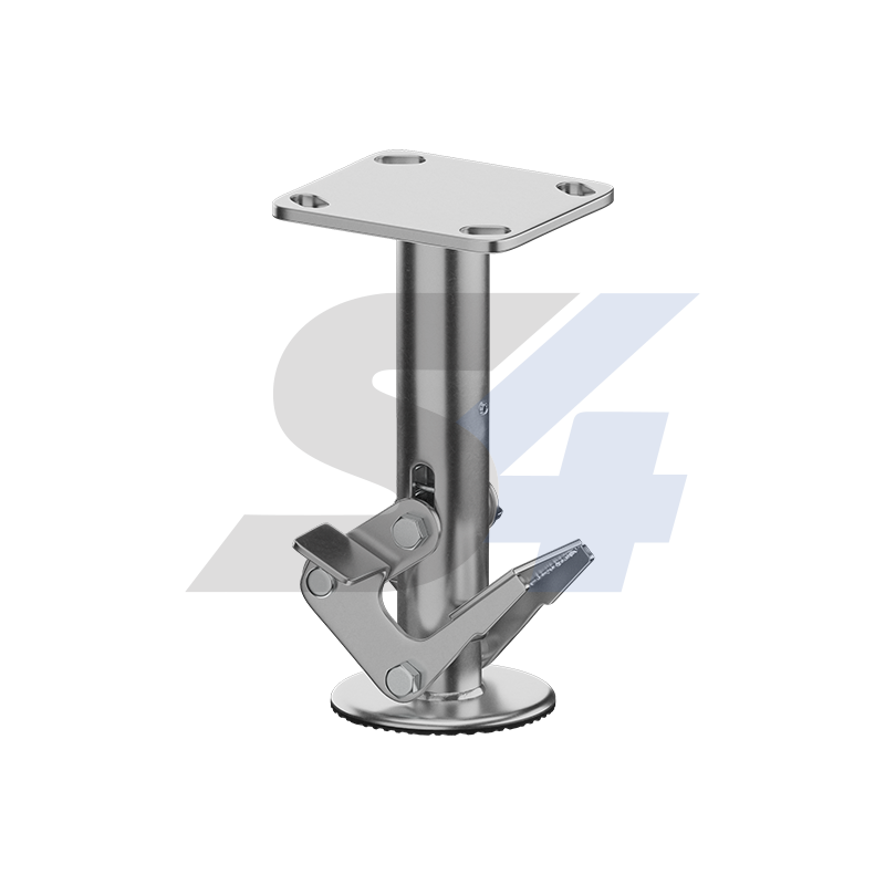 Stainless, Pedal Style Floor Lock Top Plate Mount - F001.037