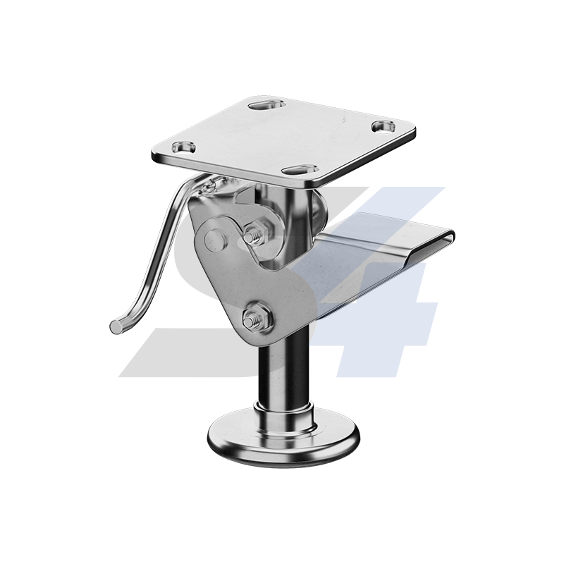 Zinc, Kickbar Style Floor Lock Top Plate Mount - F001.112