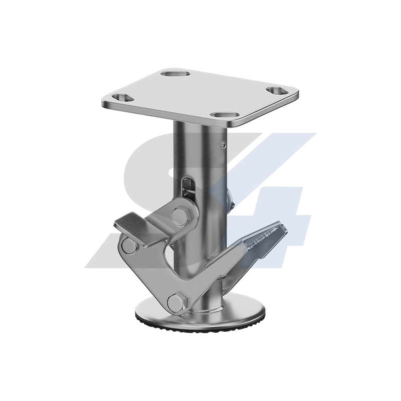 Stainless, Pedal Style Floor Lock Top Plate Mount - F001.237