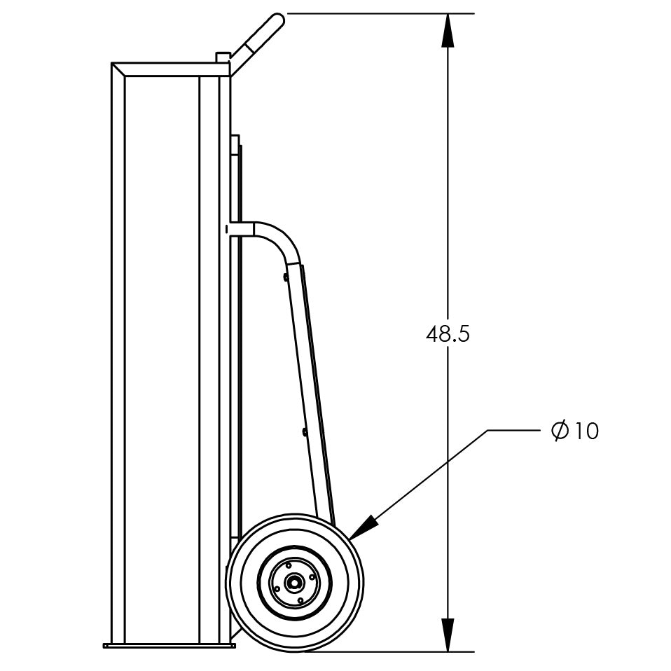 2-Wheel Deluxe Commercial Hand Truck - 600 lb. Capacity - Valley Craft