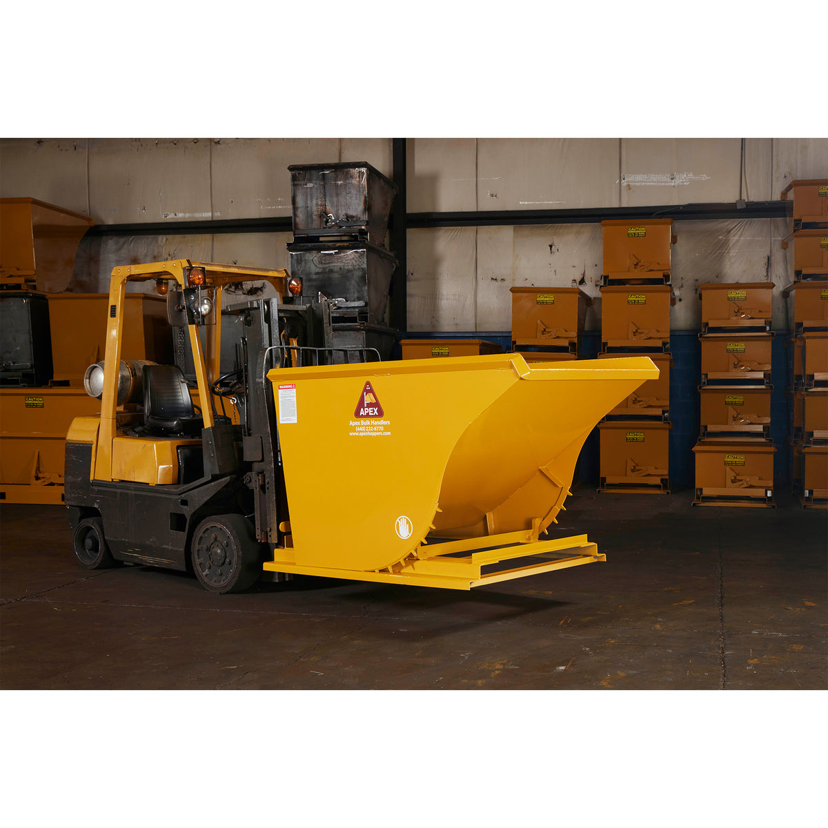 Heavy Duty Hopper - 2 Cubic Yards - 6,000 lbs Capacity - Apex Hoppers