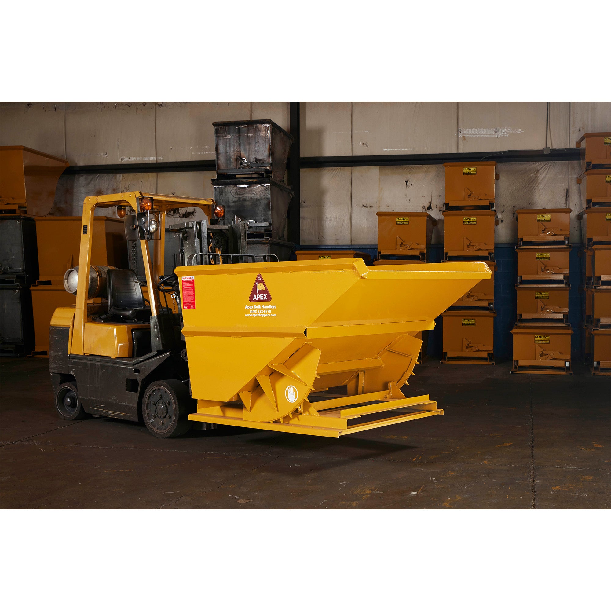 Heavy Duty Hopper - 2.5 Cubic Yards - 8,000 lbs Capacity - Apex Hoppers