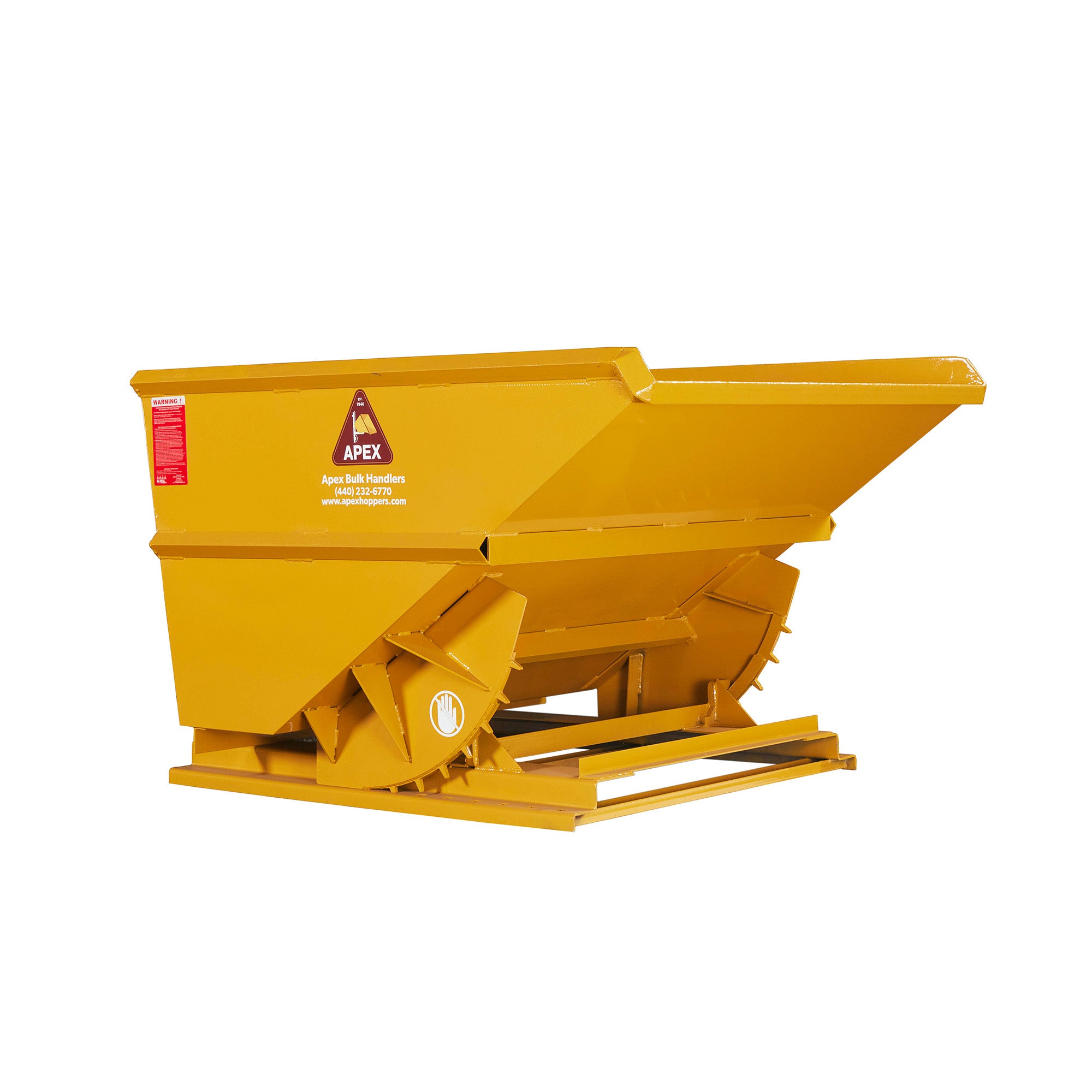 Heavy Duty Hopper - 2.5 Cubic Yards - 8,000 lbs Capacity - Apex Hoppers