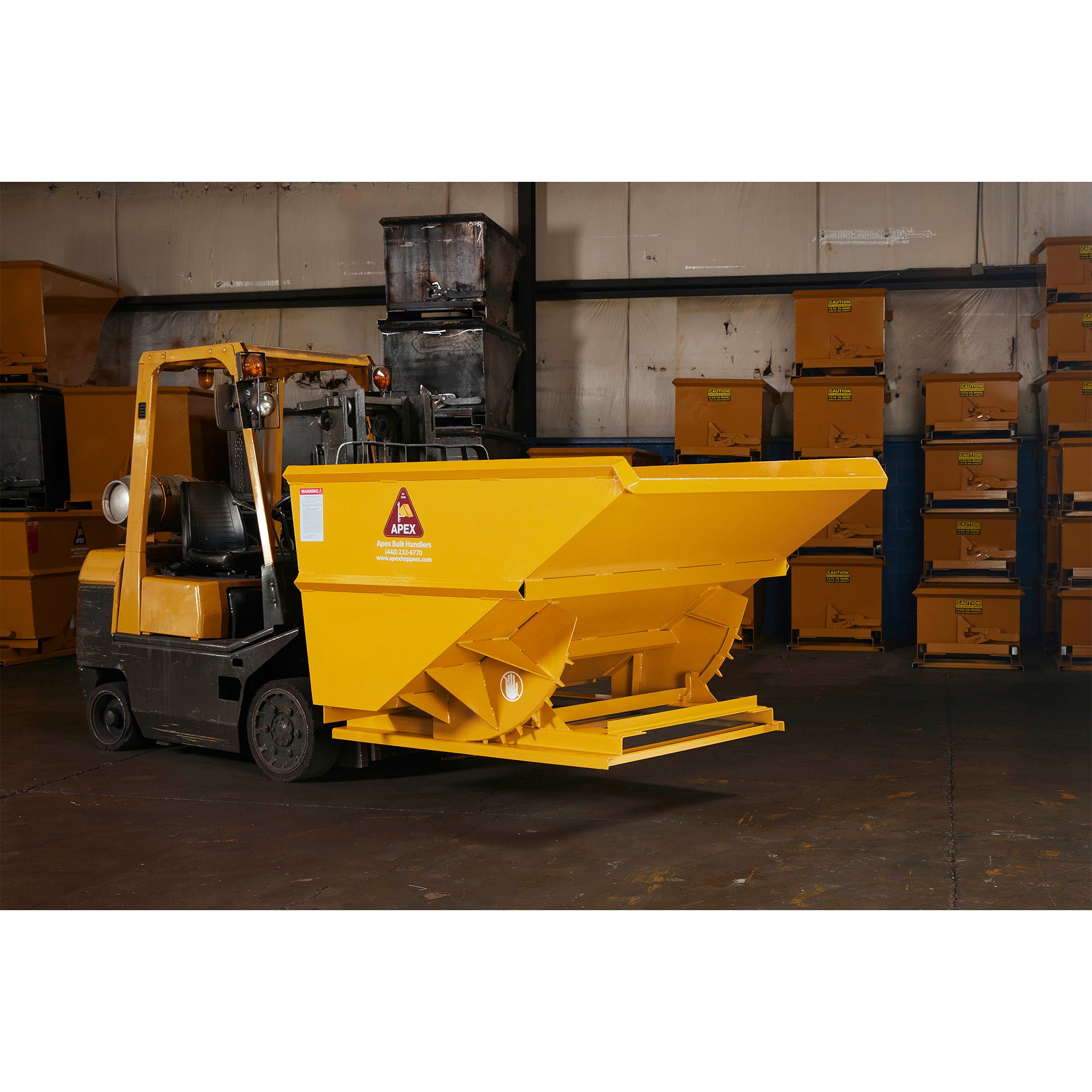 Heavy Duty Hopper - 3 Cubic Yards - 8,000 lbs Capacity - Apex Hoppers