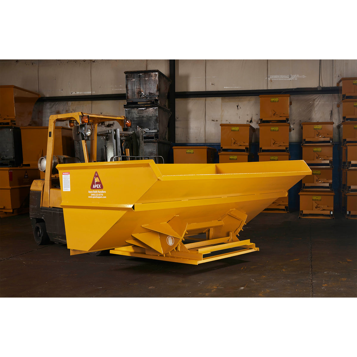 Heavy Duty Hopper - 5 Cubic Yards - 8,000 lbs Capacity - Apex Hoppers