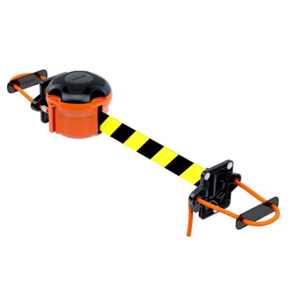 Skipper XS 9M Retractable Wall Barrier Kit (Magnetic) - Orange, Black/Yellow