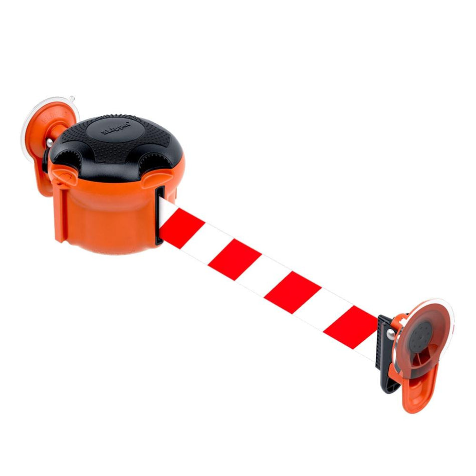 Skipper XS 9M Retractable Wall Barrier Kit (Glass) - Orange, Red/White
