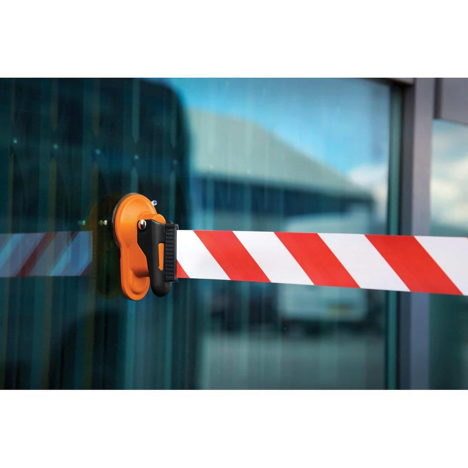 Skipper XS 9M Retractable Wall Barrier Kit (Glass) - Orange, Red/White