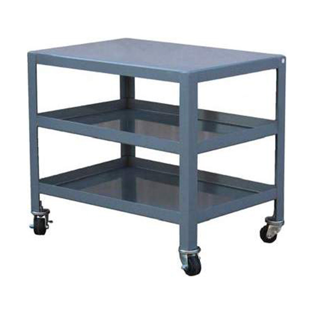 Sturdy Mobile Machine Table - Up to 3000 lbs, 2 or 3 Steel Shelves - Meco-Omaha