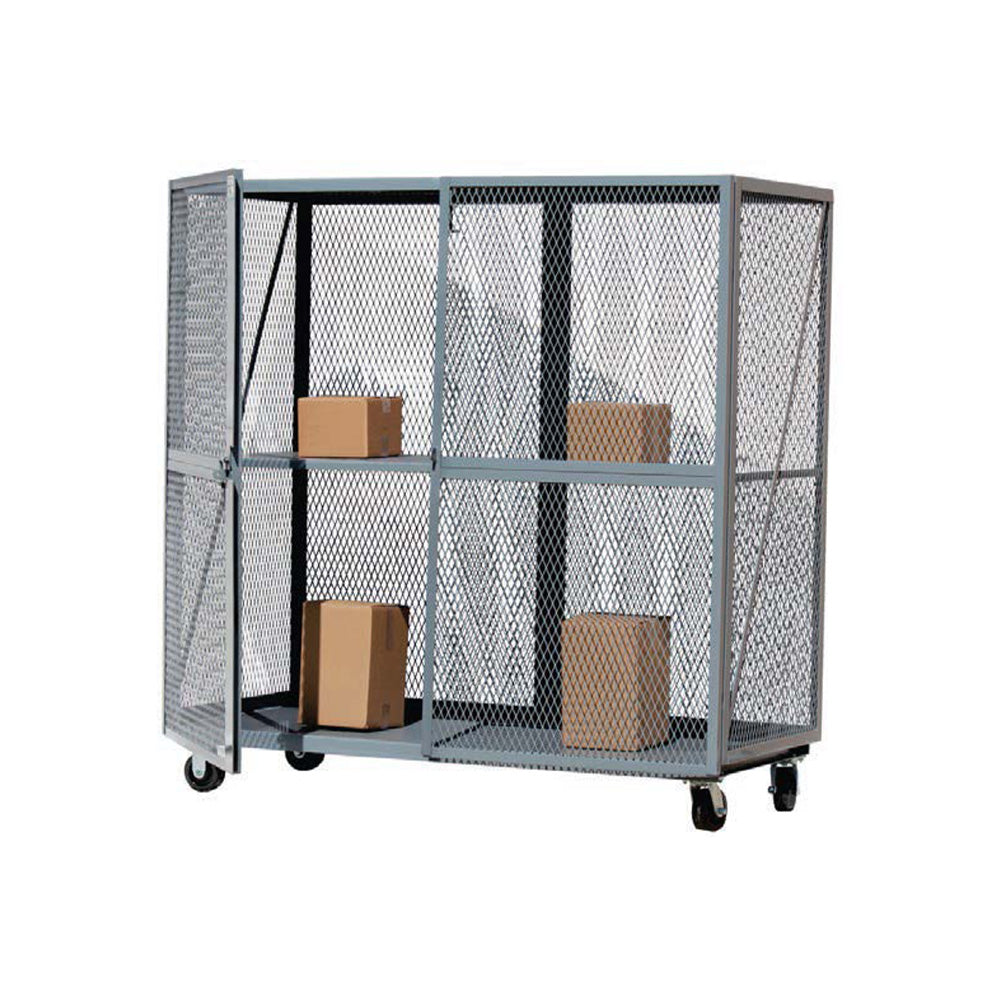 Open-Mesh Security Truck - 2400 lbs Capacity, Customizable, Gray - Meco-Omaha