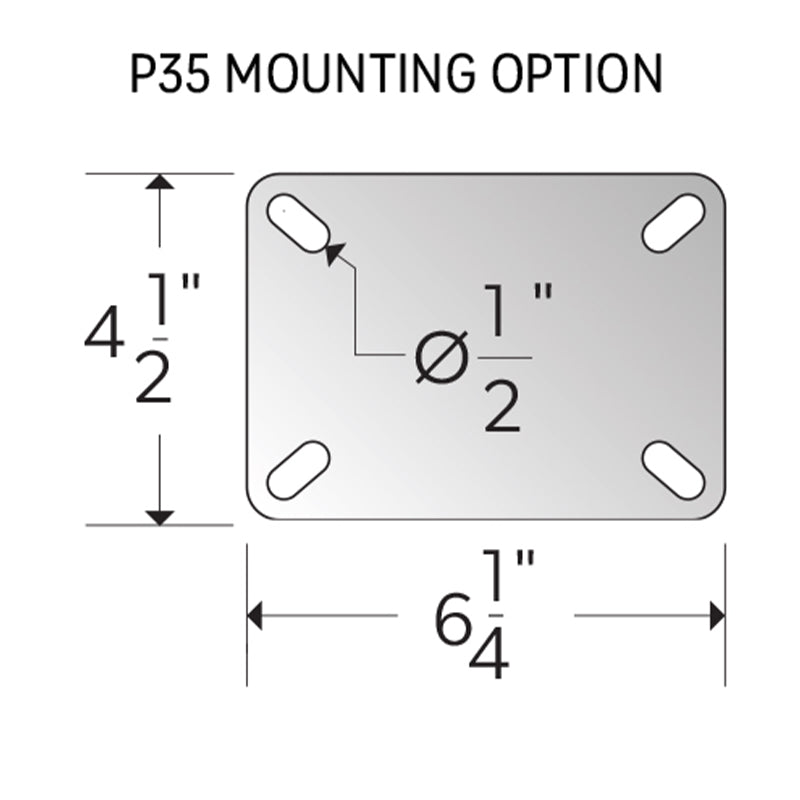 8 x 3" Zinc, Kingpinless Swivel Caster Top Plate Mount - C015.95A