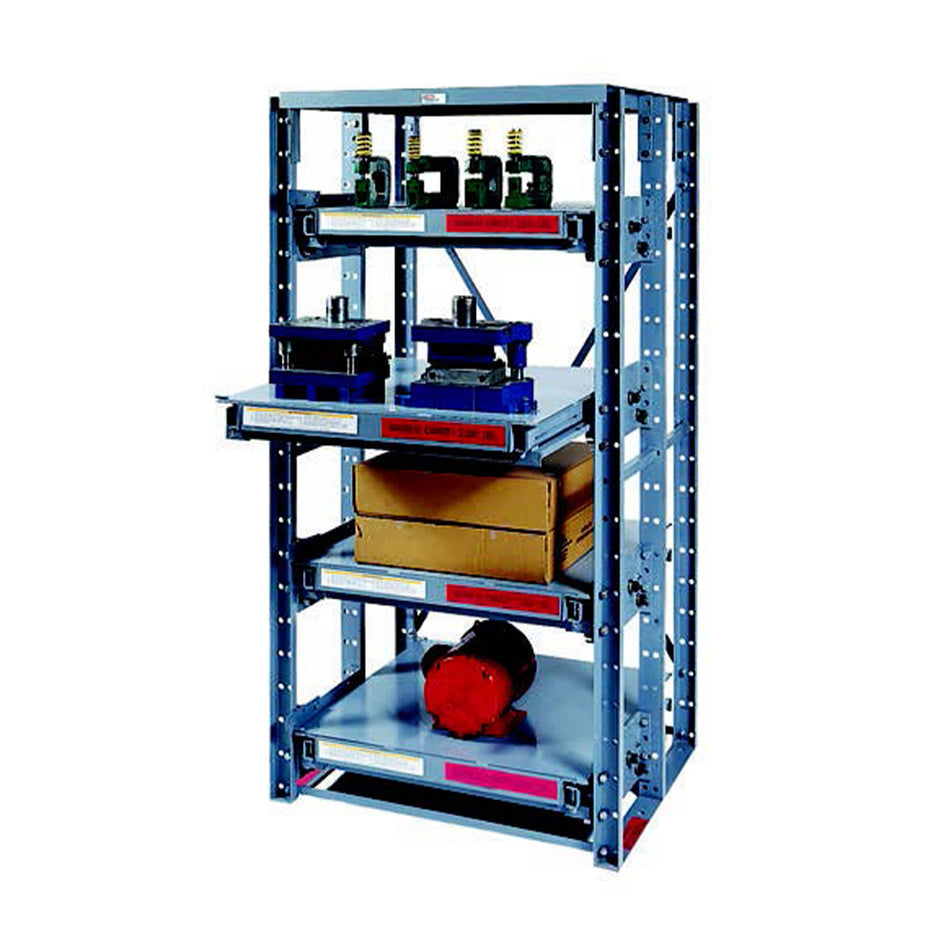 Expandable Roll-Out Shelf Rack - 2000 lbs per Shelf, Easy Access - Meco-Omaha