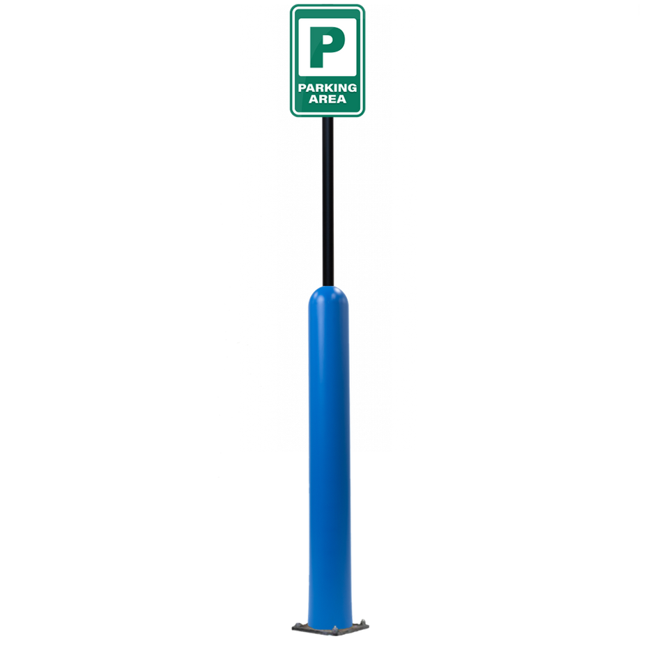 6" x 42" Cored Bollard Sign System