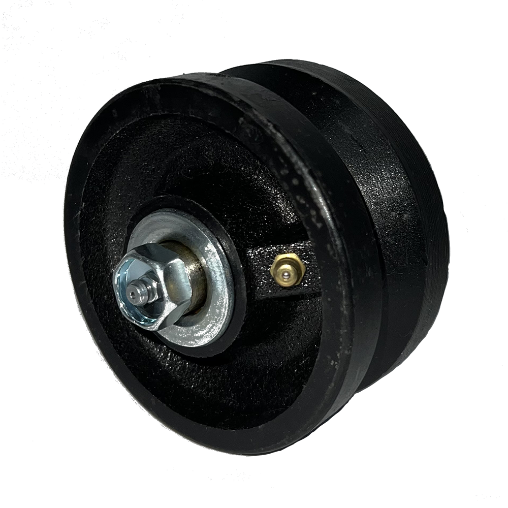 4" x 2" V-Groove Wheel, 3/4" Bearing w/ 1/2" ID spanner bushing, 800 lbs. Capacity - DH International