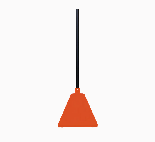 Pyramid Sign Base, Base Color: BlackPost Color: Orange