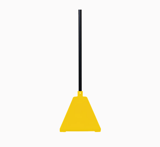 Pyramid Sign Base, Base Color: BlackPost Color: Yellow