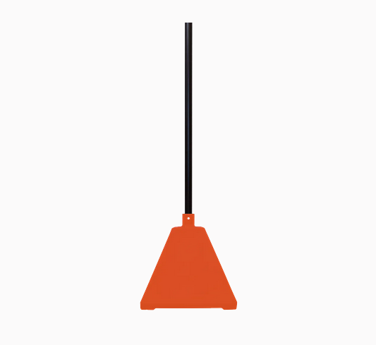 Pyramid Sign Base, Base Color: BrownPost Color: Orange