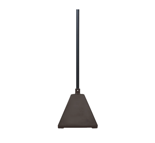 Pyramid Sign Base, Base Color: GrayPost Color: Brown