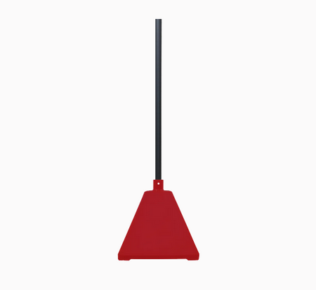 Pyramid Sign Base, Base Color: GrayPost Color: Red