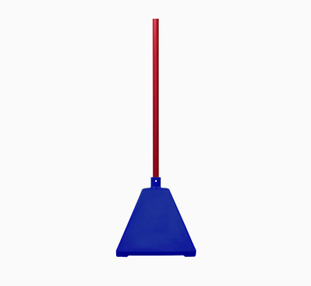 Pyramid Sign Base, Base Color: RedPost Color: Blue