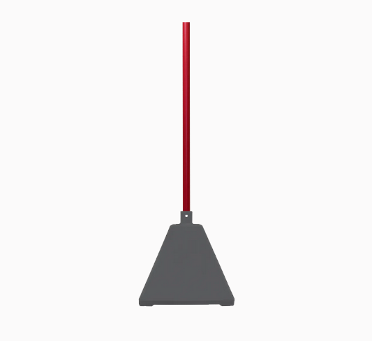 Pyramid Sign Base, Base Color: RedPost Color: Darkgray