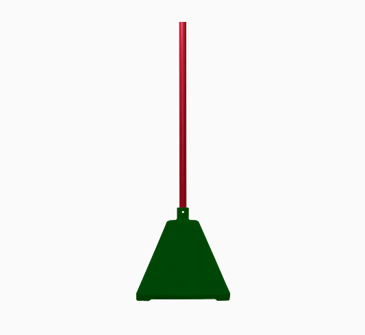 Pyramid Sign Base, Base Color: RedPost Color: Forestgreen