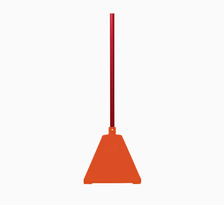 Pyramid Sign Base, Base Color: RedPost Color: Orange