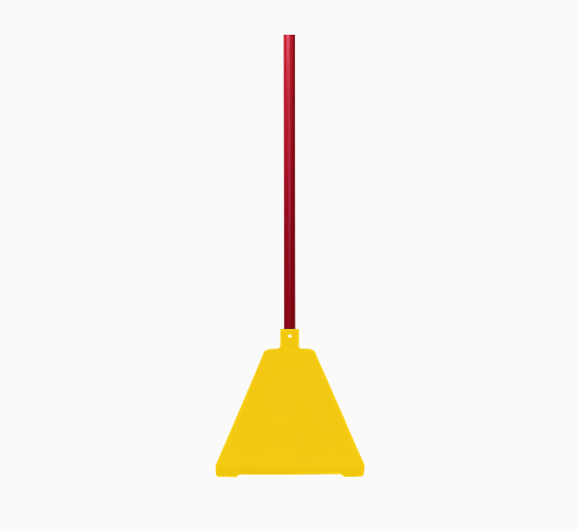 Pyramid Sign Base, Base Color: RedPost Color: Yellow