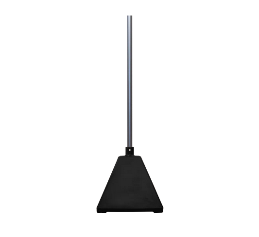 Pyramid Sign Base, Base Color: SilverPost Color: Black