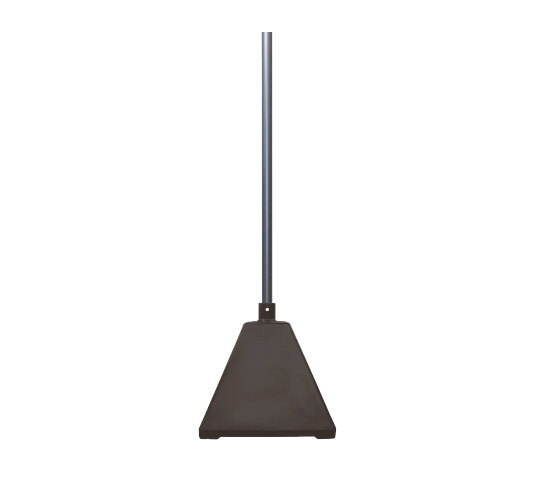 Pyramid Sign Base, Base Color: SilverPost Color: Brown