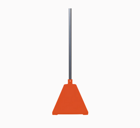 Pyramid Sign Base, Base Color: SilverPost Color: Orange