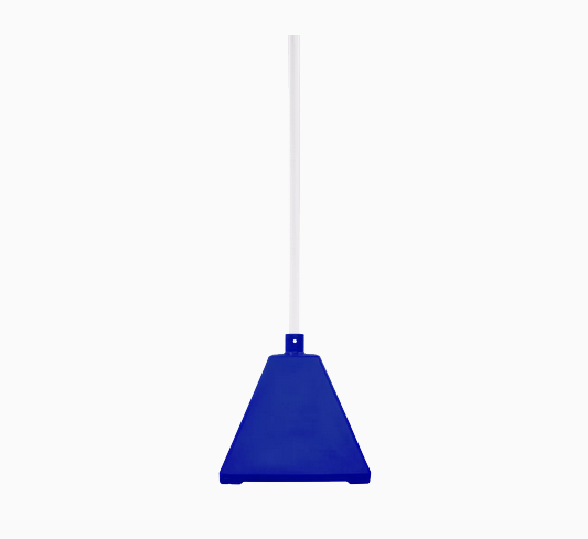 Pyramid Sign Base, Base Color: WhitePost Color: Blue