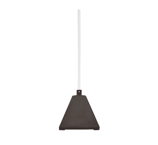 Pyramid Sign Base, Base Color: WhitePost Color: Brown