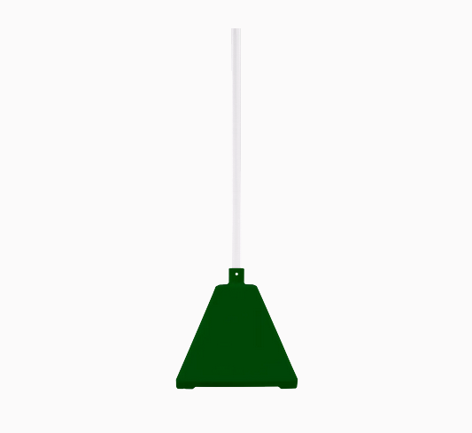 Pyramid Sign Base, Base Color: WhitePost Color: Forestgreen