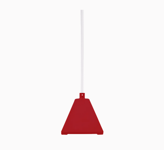 Pyramid Sign Base, Base Color: WhitePost Color: Red