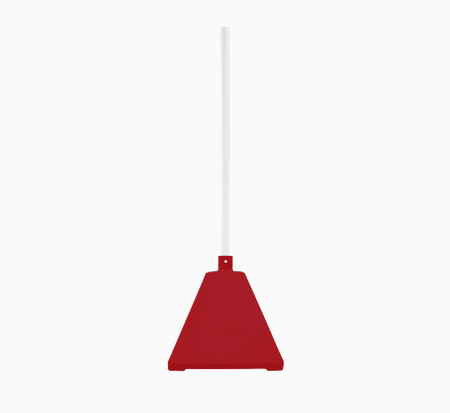 Pyramid Sign Base, Base Color: WhitePost Color: Red